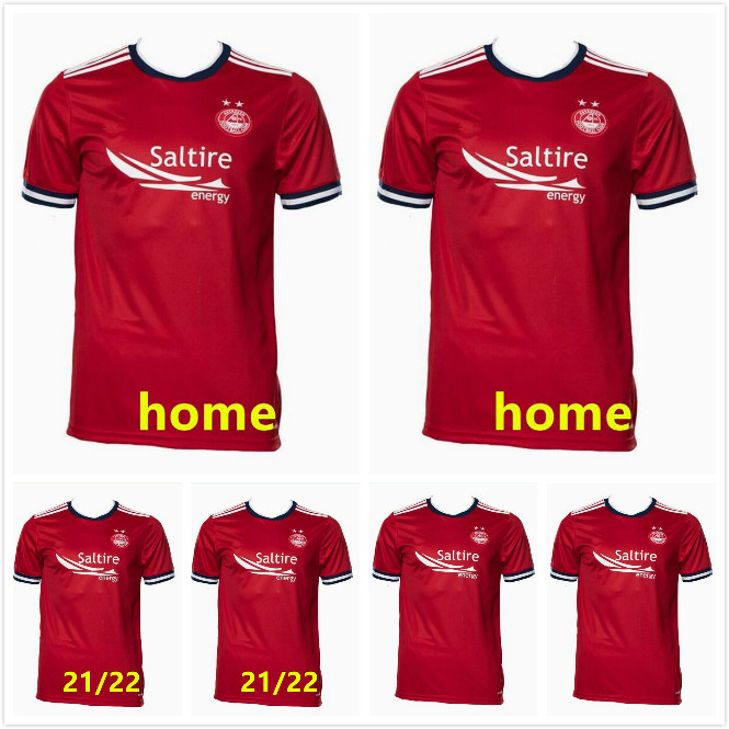 

21 22 Aberdeen FC Soccer Jersey 2021 #10 McGINN COSGROUE Shirts Mens #19 FERGUSON Red Football Uniform, Black;yellow