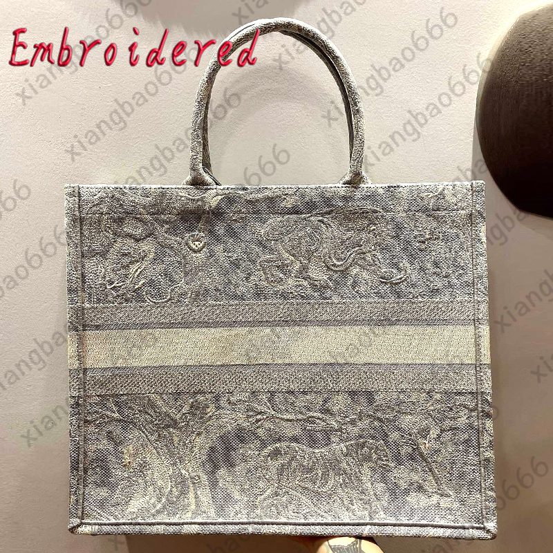 

TOP Quality Colorful Large Capacity bag Hot-Selling Jacquard leopard Embroidered Book Tote totes Shopping bags Designer Bookbag