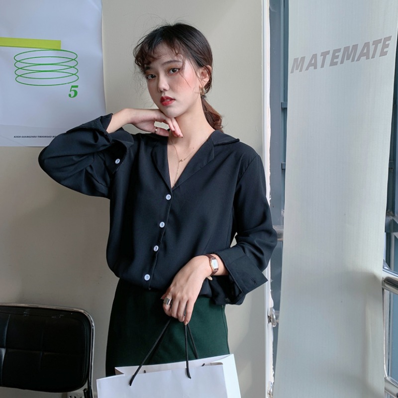 

2 colors 2021 spring autumn color patchwork shirt vintage long sleeve blouses notched collar womens tops and blouse 2021 (B8751), White