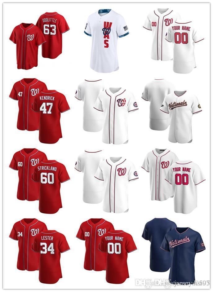

Custom Jersey Mens women Youth WashingtonNationals47 Howie Kendrick 60 Hunter Strickland 63 Sean Doolittle Baseball Jerseys, Color