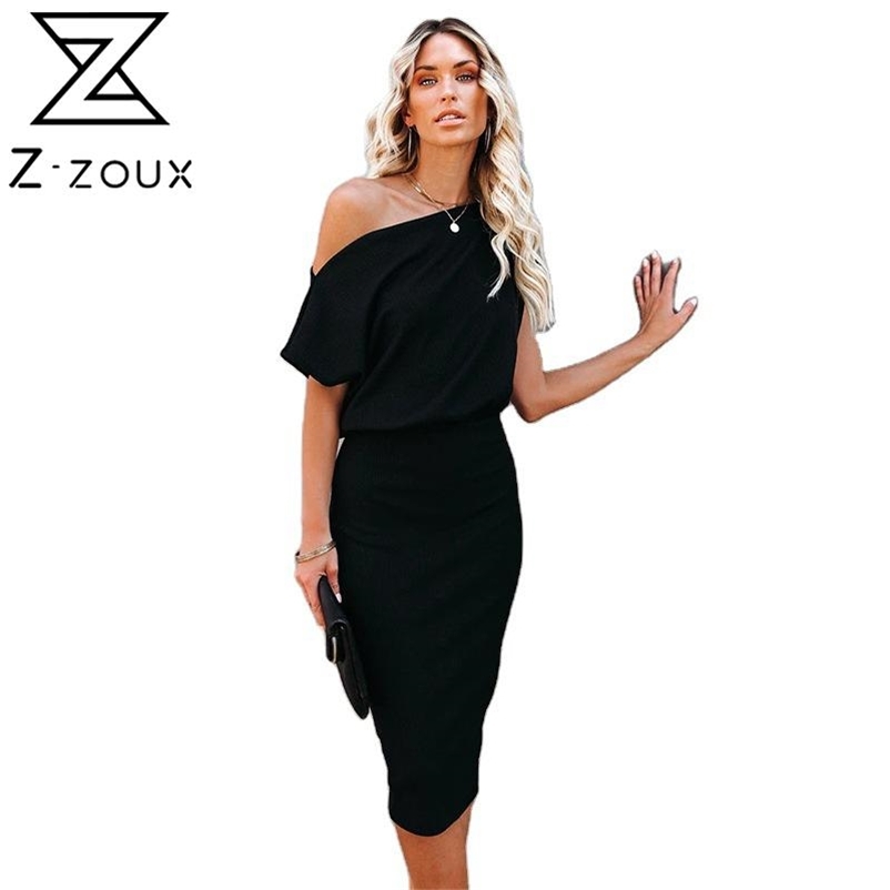 

Women Dress Retro Solid Knitted Slash Neck Off Shoulder Sexy es Plus Size Long Ladies es Autumn Winter 210524, Black