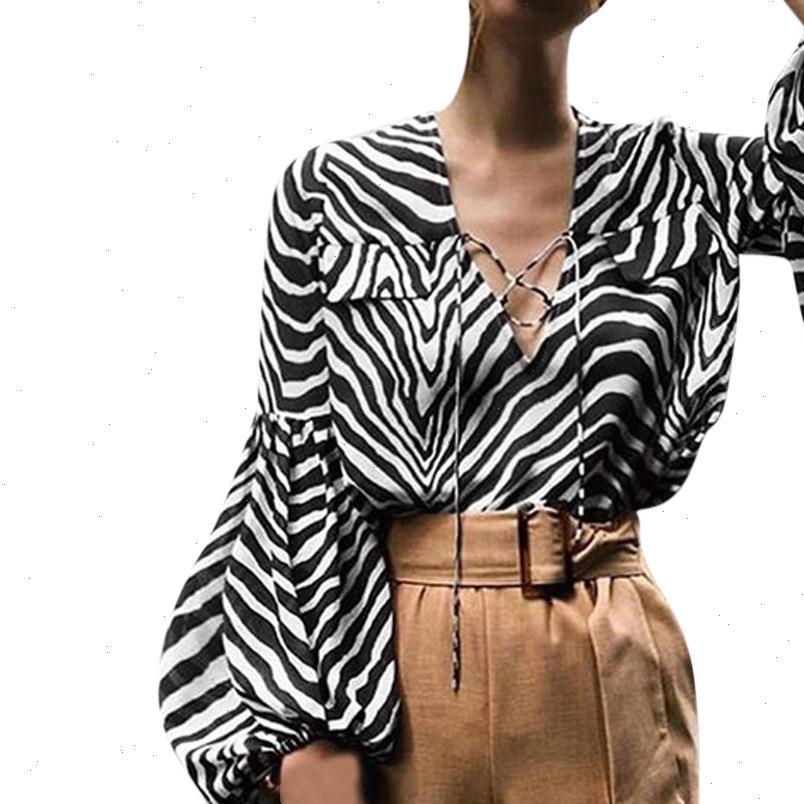 

Womens Shirts Plus Size Fashion Polka Dot Zebra Striped Leopard Printed V Neck Loose Blouse Tops Tunic Baggy Clothing, White