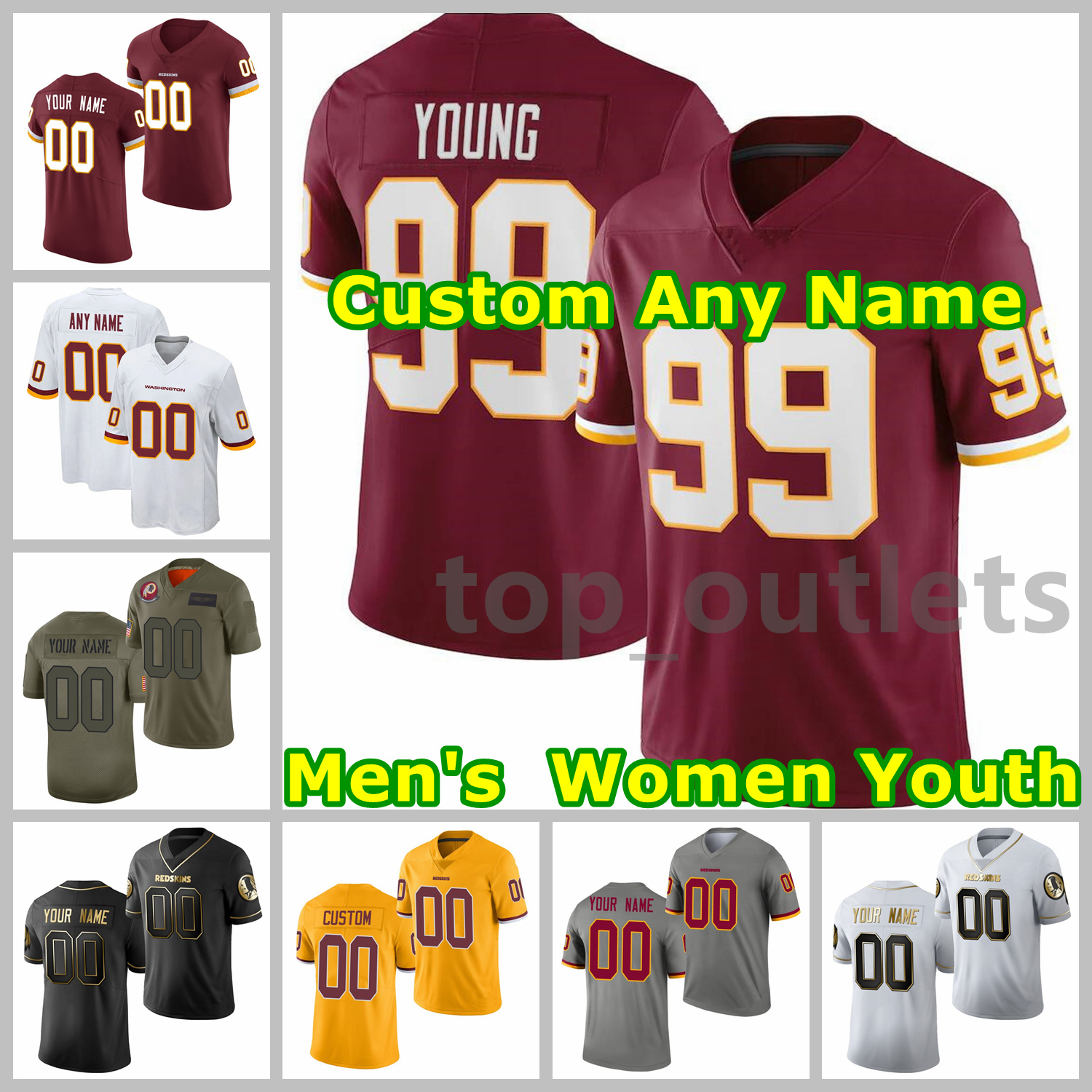 

2021 Redskins American Football Jerseys Terry 17 McLaurin Jersey Chase 99 Young Antonio 24 Gibson Sammy 33 Baugh Bobby 49 Mitchell John 44 Riggins Custom Stitched, As photo