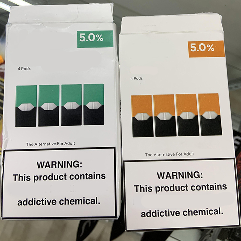

Top mango cool mint Pods Compatible for jull prefilled Cartridges Vape Pen device comes with logo 8 colors free shiping