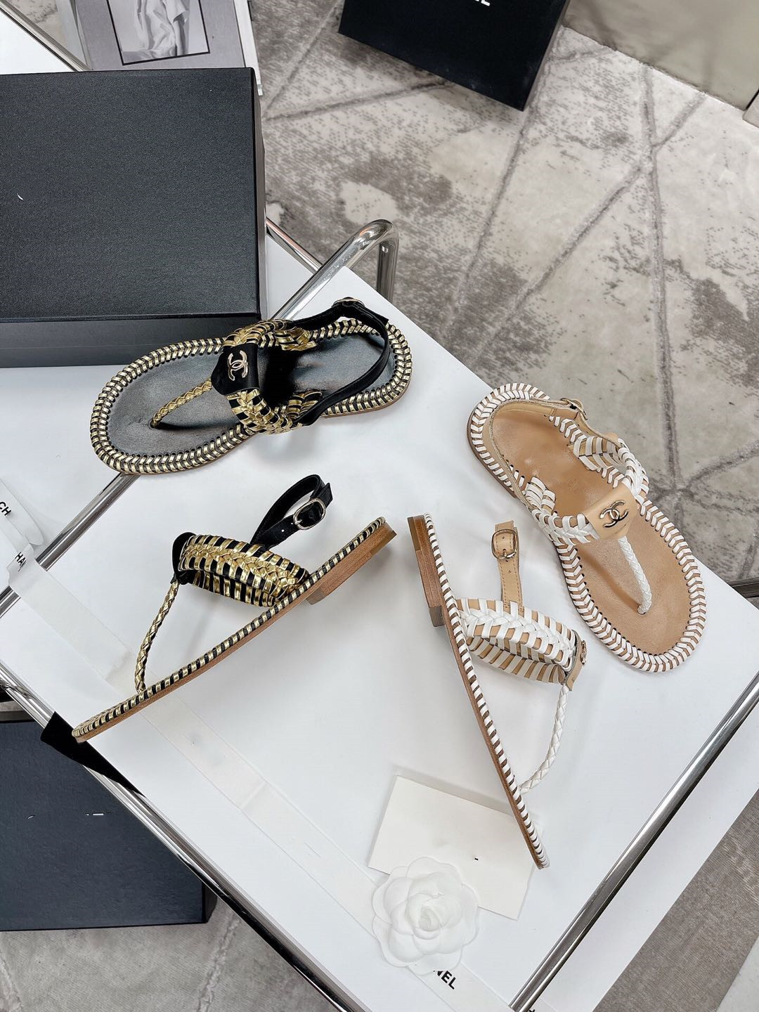 

2021 slipper summer custom Roman sandals women's small fragrant bowknot flip-flops buckle flat shoes, Black