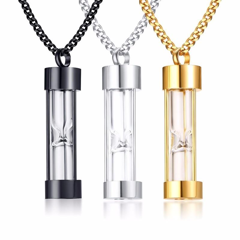 

Pendant Necklaces Hour Glass Timer Sands Of Time Cremation Ashes Necklace For Men Women Memorial Holder Keepsake