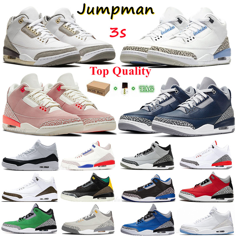

Jumpman 3 3s III Basketball Shoes Rust Pink White Cement Tinker Georgetown Fragment Rivals Trainers Sports Sneaker with box, I need look other product