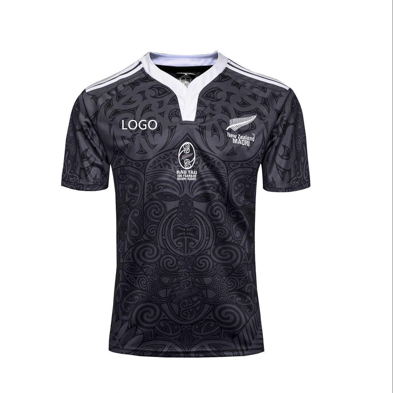 

New Zealand all black 100th anniversary Rugby uniform, Gray
