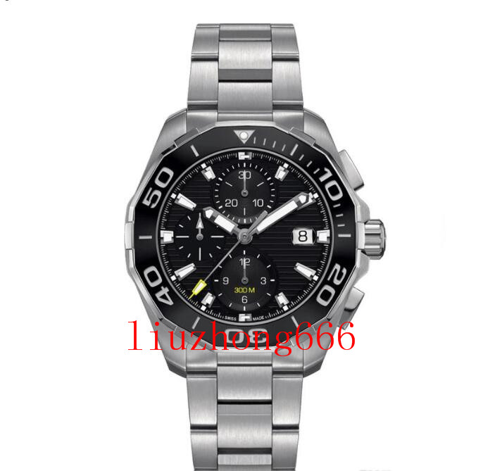 2021-luxury watch mens chronograph quartz watches classic style full stainless steel strap 5 ATM waterproof super luminous Japan VK movement-image-717880335