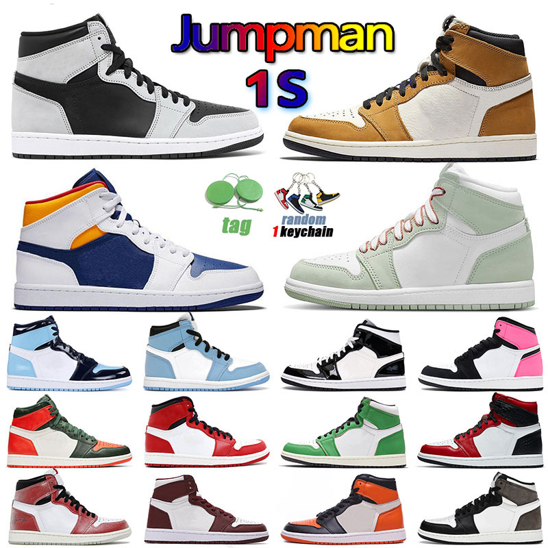 

Top jumpman 1 1s high OG mid Cud Basketball Shoes men women Vintage Rookie of the Year Yellow Black Sliver Toe Royal Blue Laser Orange Sports Sneakers Designer Trainers, H14 a15 40-47 bordeaux