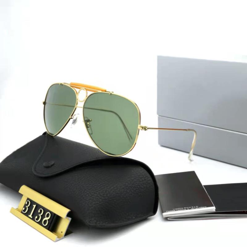 Lunettes de soleil Classic Brand Hommes Femmes Pilote Verres Rétro Alliages en métal Mode Vintage Vintage Conduite de plein air Véglages Gafas de