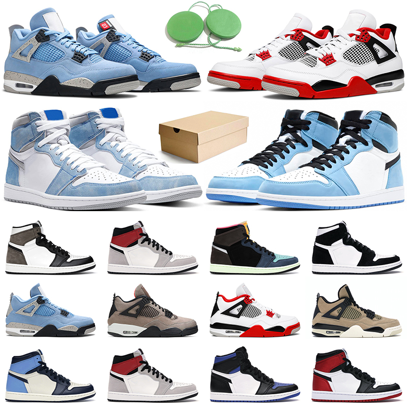

Basketball Shoes 1 Hyper Royal men women 1s University Blue 4s Fire Red Black Cat mens trainer sports sneakers, # 16