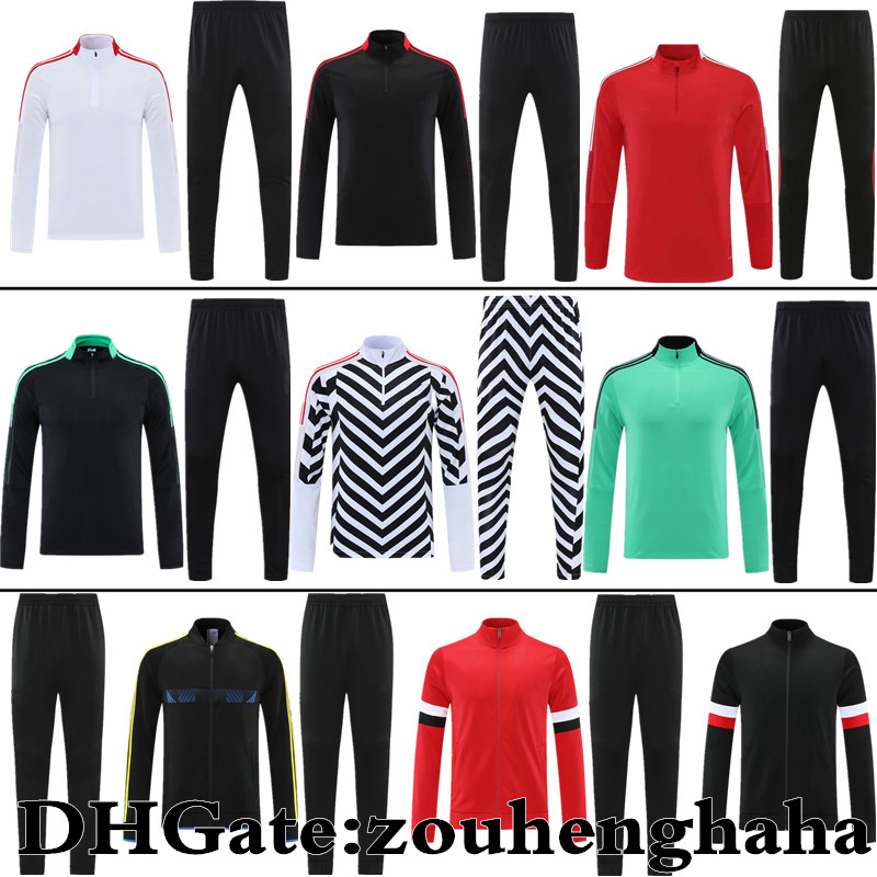 

MAN RONALDO uTd tracksuit jacket half soccer hommes Long sleeve 2021 22 football Survetement sportswear MARTIAL MaNcHeStEr POGBA Men UnItEd Jogging training suit, Jersey kit