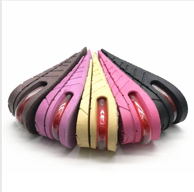 

Men's and women's removable invisible air cushion inner heightening insole, White;pink