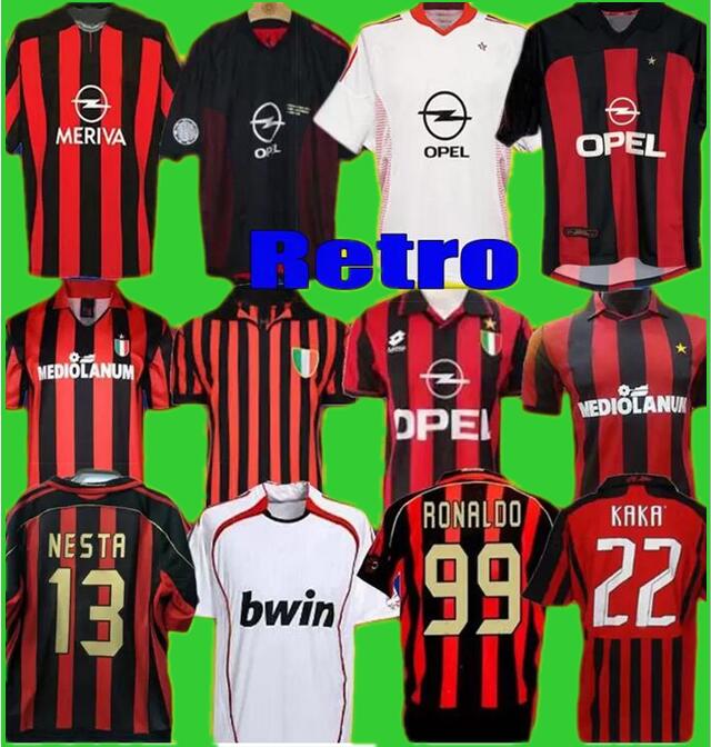 

Retro AC MILANs Gullit SOCCER JERSEY 1990 2000 1962 1963 2007 2002 2003 2004 1988 96 97 Van Basten KAKA Inzaghi football shirt, 11/12