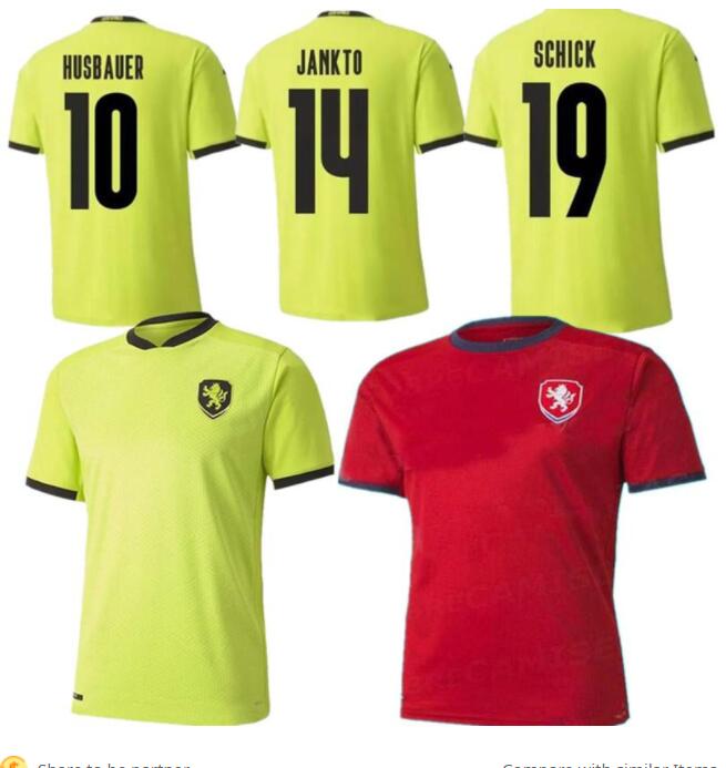 

20 21 Czech Republic SOCCER JERSEYS HOME AWAY 2020 2021 SKODA SOUCEK JANKTO HUSBAUER KADERABEK FOOTBALL kits SHIRTS uniform thailand, Black;yellow