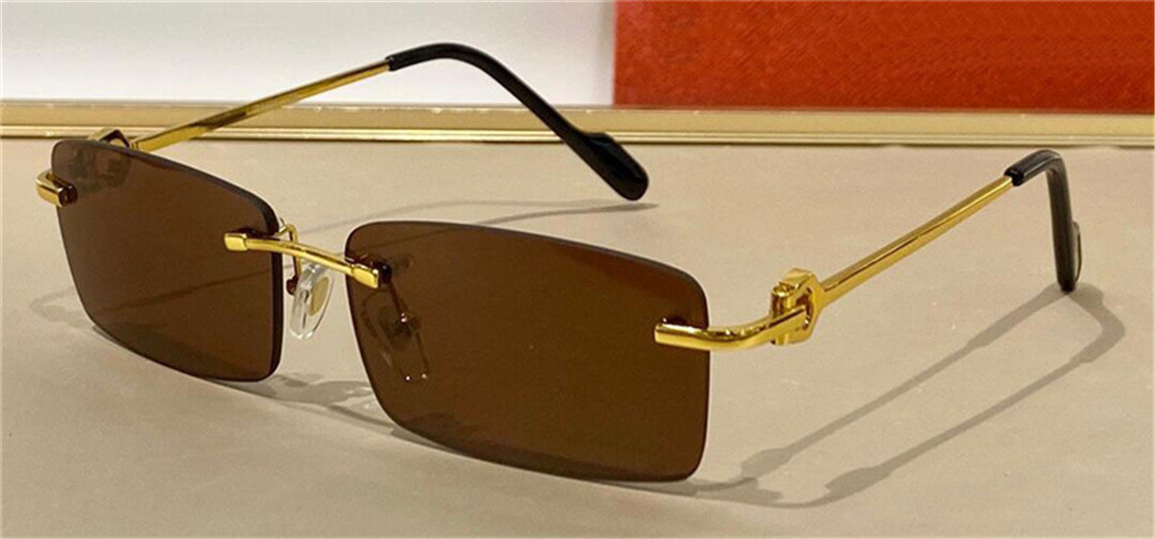 

fashion design sunglasses and optical eyewear 00450 square lens frameless simple business style top quality uv400 protective glasses