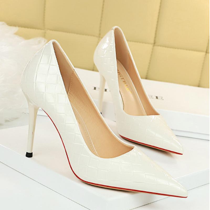 

Dress Shoes High Heel Pumps Shoe Feminine Side Casual Daily All-match Small Fresh Pointed Heels, Red