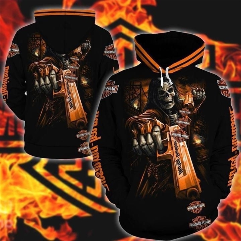 

452021 new men's Harley Motorcycle 3D digital printing Hoodie hoodies sweater, New 6