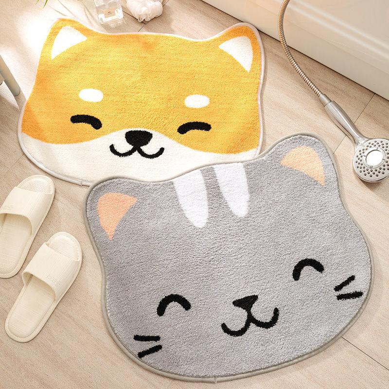 

Carpets Bathroom Door Absorbent Floor Mat Household Toilet Cartoon Carpet Non-Slip