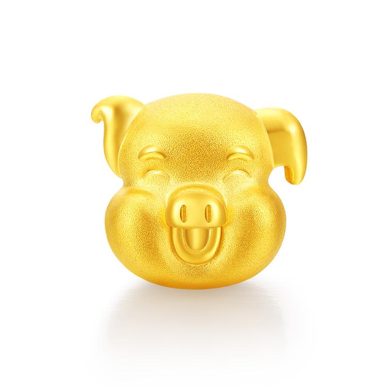 

Beaded, Strands Arrival Pure 24K Yellow Gold Bracelet Women 3D 999 Cute Pig