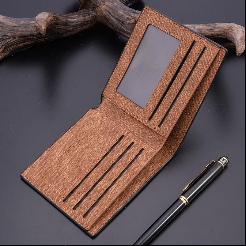 

vintage leather men wallets fashion coin pocket brand design short purse male card holders clutches bag, Red;black