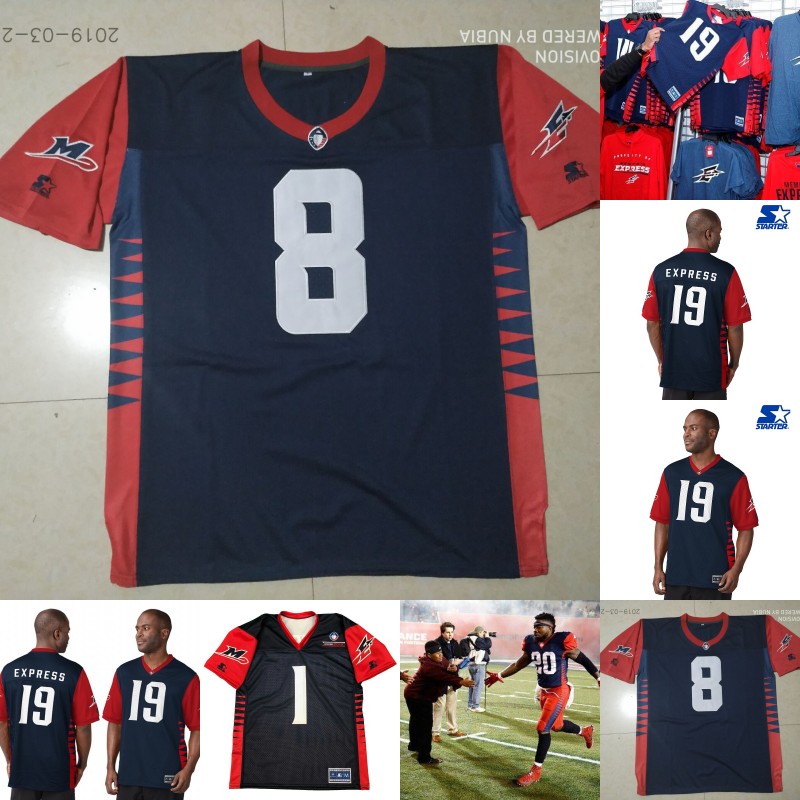

Mens Memphis Express Jersey 2 Johnny Manziel 12 Brandon Silvers Christian Hackenberg Zac Stacy Terrence Magee Kenny Hilliard Alliance of American Football Jerseys, Blue