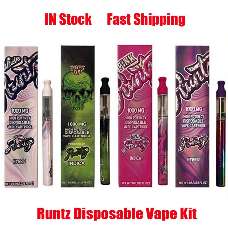 

Runtz Disposable Vape Device E-cigarettes Kit 240mAh Battery 1.0ml Empty Ceramic Coil Thick Oil Cartridge Glass Tank Carts Atomizers Pen Vaporizer Vs Cookies
