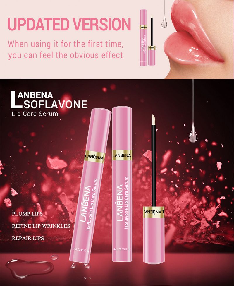 

LANBENA Lip Care Serum Plumper Repairing Reduce Mask Fine Lines Increase Moisturizing Elasticity makeup 120 pcs/lot DHL