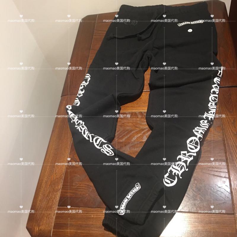 

hearts American chrome Sanskrit letter guard PANTS LEGGINGS sweatpants pants, Black