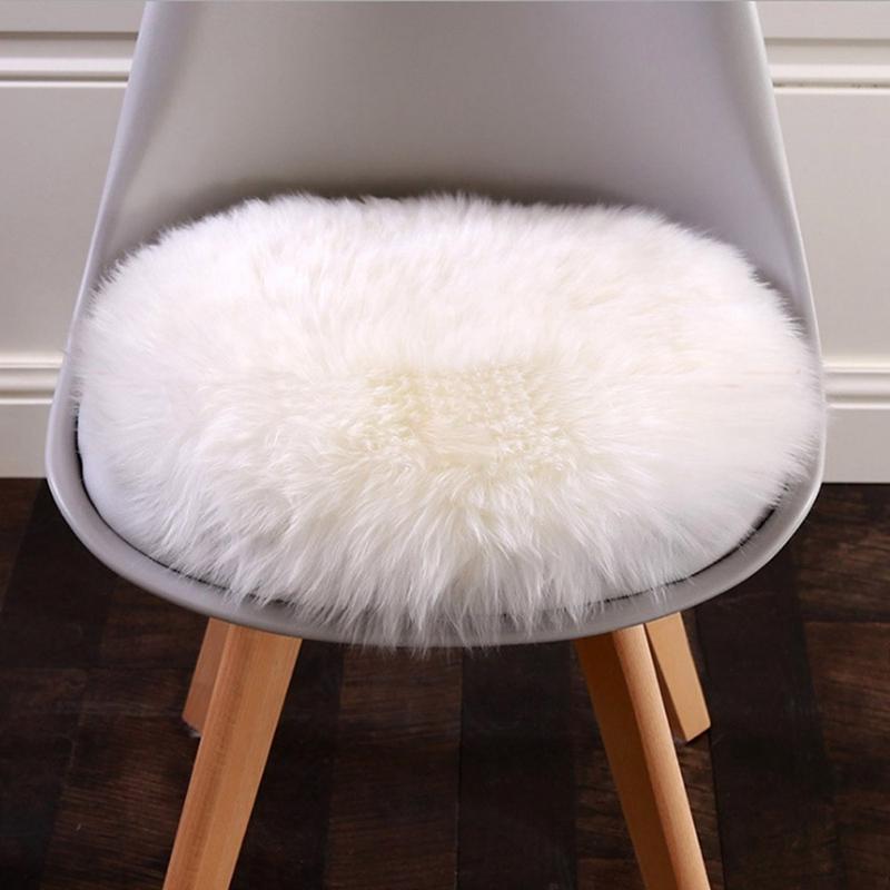 

Carpets Chair Cover Bedroom Mat Artificial Wool Warm Hairy Carpet Seat Textil Fur Area Rugs 30*30CM Soft Small Sheepskin Rug, Gy