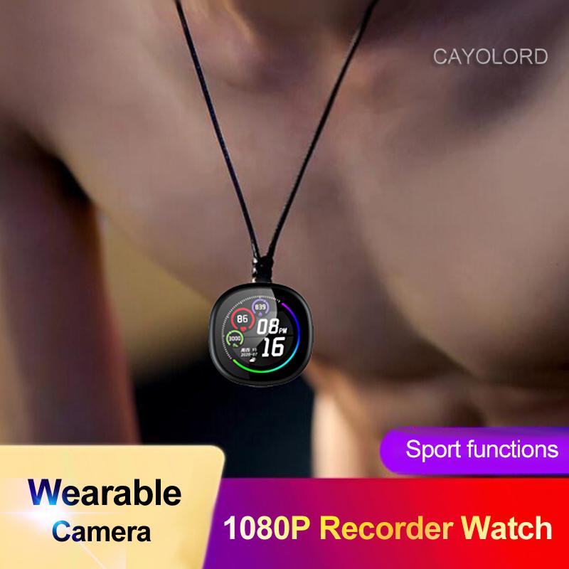 

Digital Voice Recorder Awesome Pendant Necklace Wearable Camera 1080P HD Video Audio Color Watch Smart Band Wristband Cam