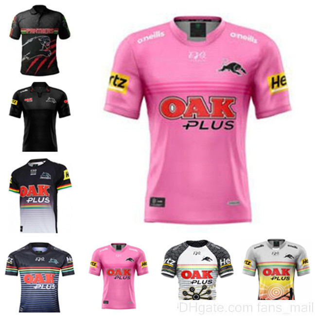 

20-21 Penrith Panthers Indigenous Rugby Jerseys 20&20Home Jersey National Rug by League Australia NRL shirts Size S-5XL, Black;gray