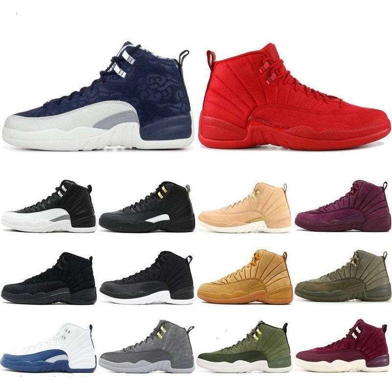 

With High Quality 12 12s Gym red Michigan Bulls mens shoes Flu Game Wings Taxi men sports Sneakers s trainers, Shipping