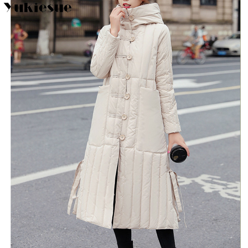 

Long Coat Women Winter Female Coats And Jackets Parkas Mujer Plus Size Parka Jacket Elegant Clothes Large Tops 210518, Black