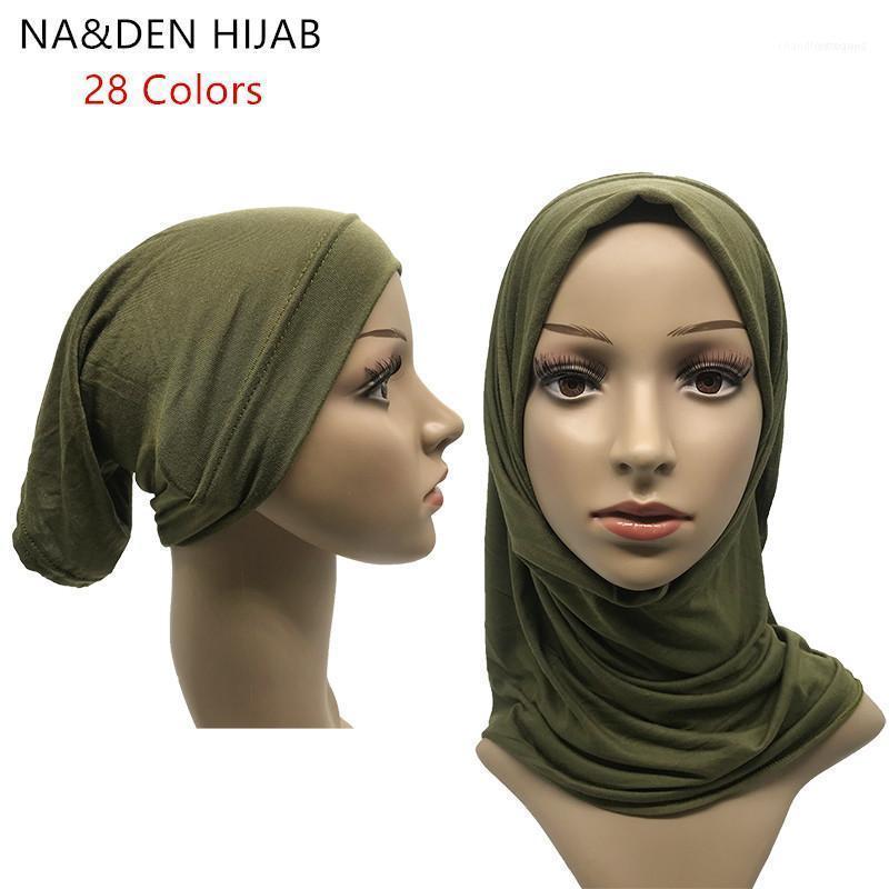 

Scarves Muslim Bandana Foulard Hijab Shawl Set Modal Headscarf Femme Women Stretch Cap And Scarf Bonnet Neck Cover 8 Set\lot1