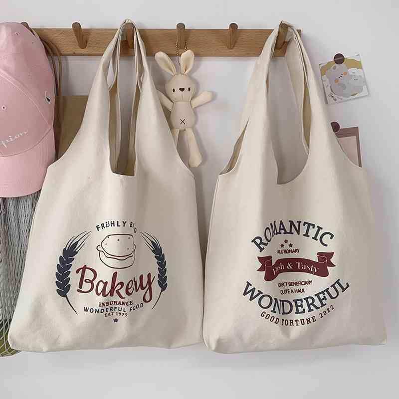 

2021 new messenger ins portable shoulder school literary simple large capacity canvas bag, Taasty