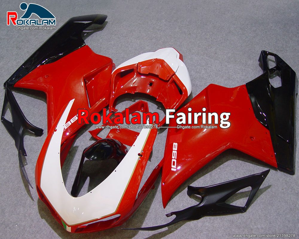 

For Ducati 1098 1098S 07 08 09 10 11 Aftermarket Fairing Set 1098 1198s 2007-2011 Plastic Bodyworks (Injection Molding), Customize
