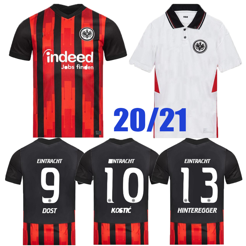 

Adult 2021 Eintracht Frankfurt Soccer Jerseys Home Away SILVA COSTA 20 21 DOST sow KOSTIC Hinteregger KAMADA KITN, Black