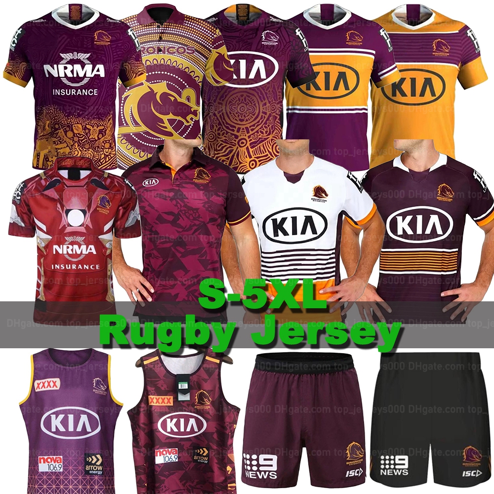 

2021 Brisbane Broncos Rugby Jersey Brisbane Anzac Men's Indigenous Darius Boyd McCullough Ben Hunt NEW NINES Jersys Shirts Size Top Shorts S-5XL High Quality, As shown