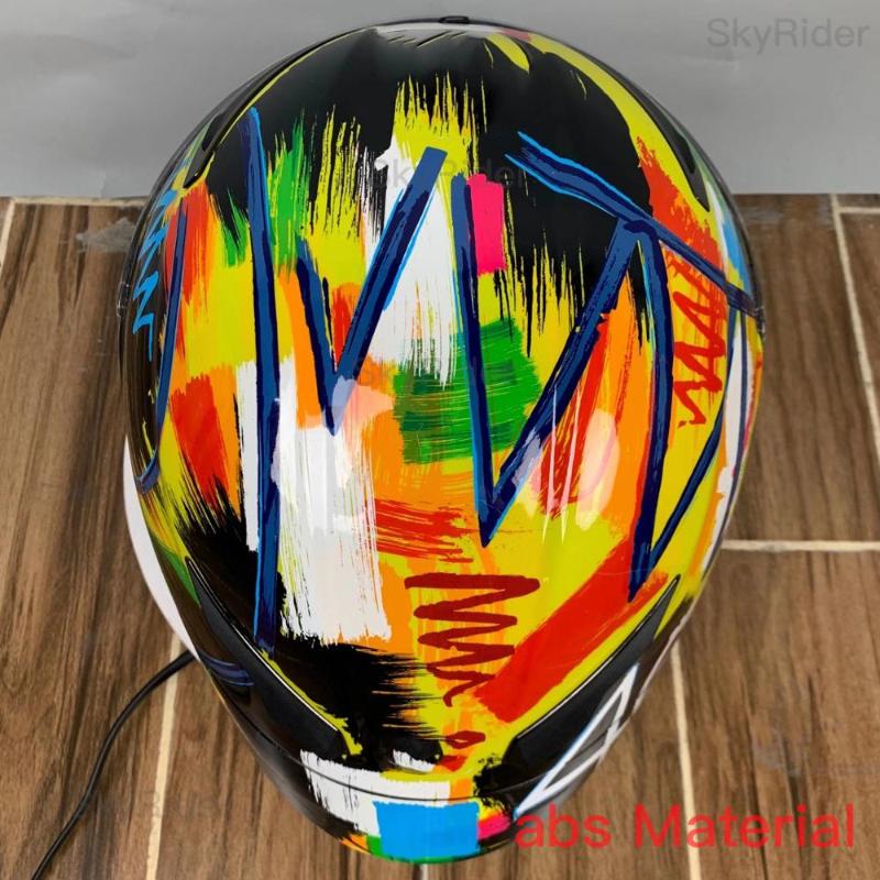 

Full Face Motorcycle Helmet Graffiti 222 Motocross Racing Motobike Riding Four Season Helmets