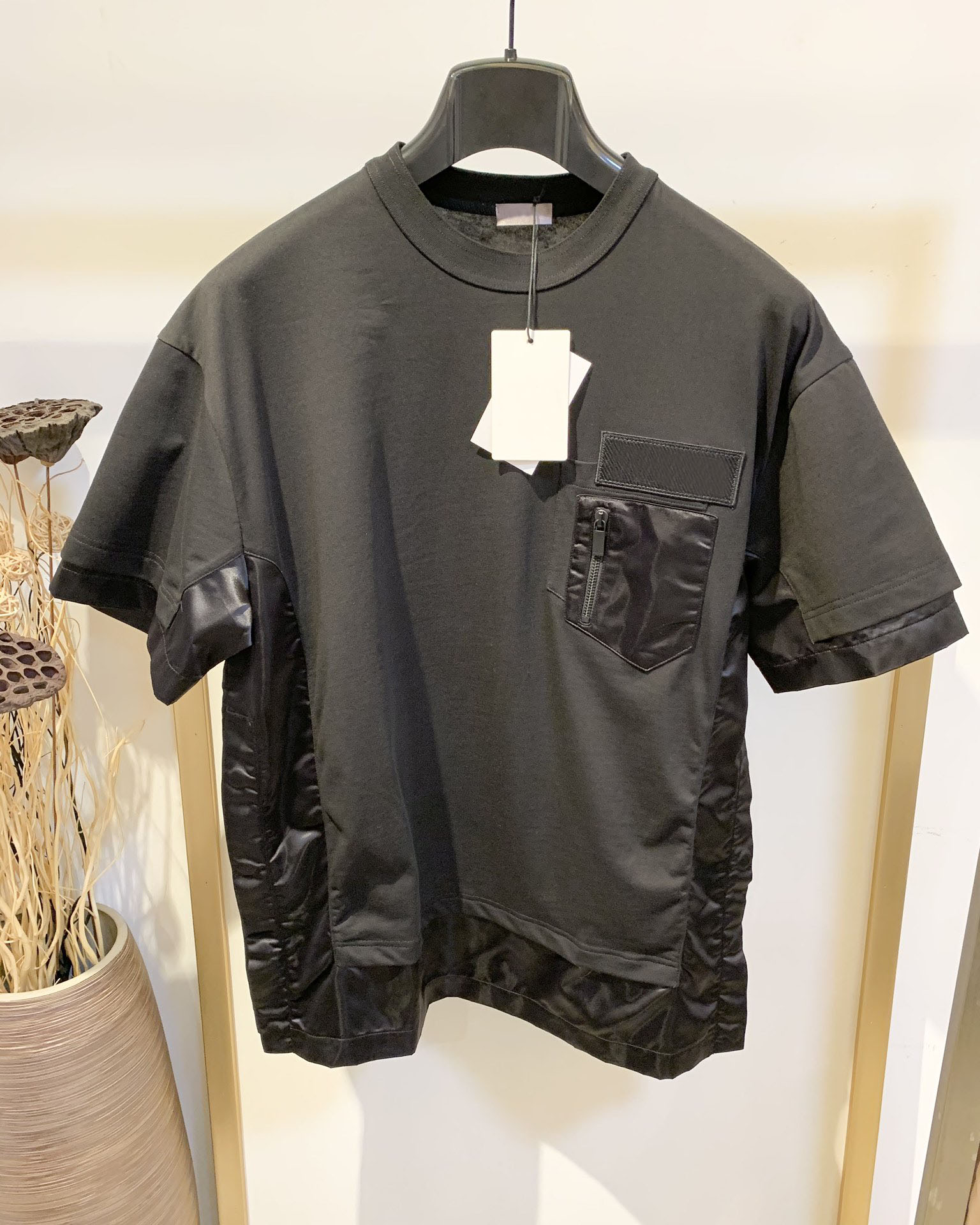 

2022 spring and summer new luxury t-shirt ~ high-quality multi-layer Nylon stitching material US size loose edition fashion designer mens t shirt, White