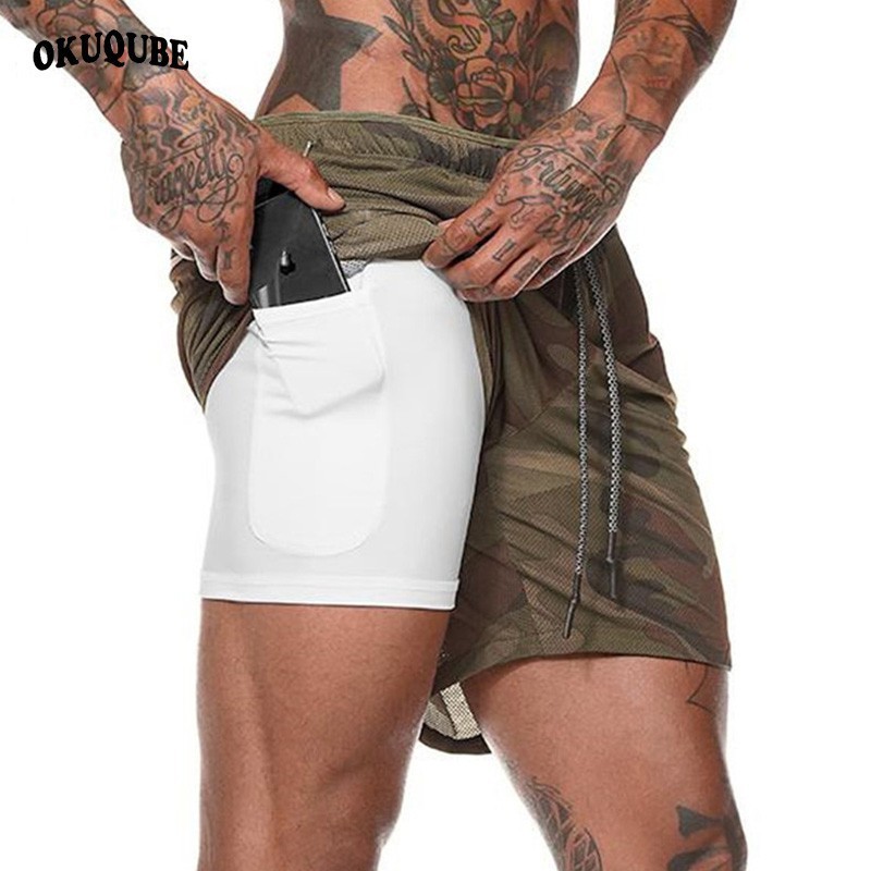 

Swim Briefs Men Swimsuit Lining Inner Pocket Swimwear Elastic Breathable Beachwear Black Gray Green White Camouflage Male M