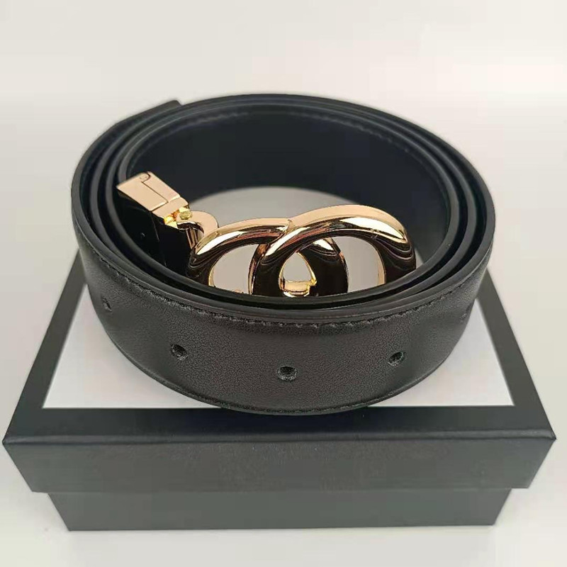 

Fashion mens Leather gentleman belt Womens Belts Smooth Buckle Classic Waistband for women Free Delivery, Black;brown