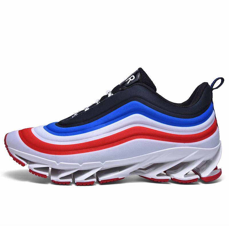 

Mens Running Shoes non-brand men fashion trainers white black yellow gold navy blue bred green womens sports sneakers Thirty five, Red