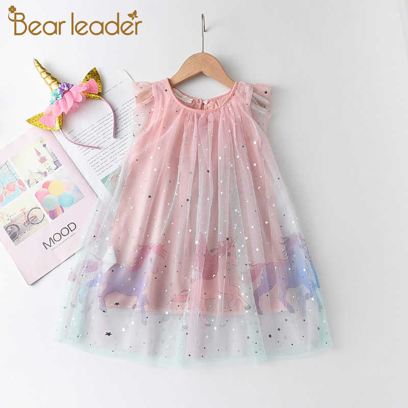 

Bear Leader Girls Cartoon Pattern Dress Summer Kids Cute Princess Clothing Sleeveless Costumes Kids Casual Outfits 3-7 Years 210708, Ax1418blue