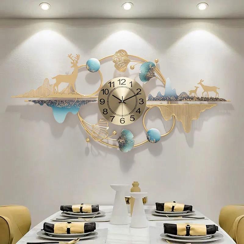 

Wall Clocks Living Room High-end Clock Creative Atmosphere Beautiful Luxury Fashion Home Restaurant Personality Decora
