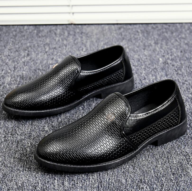 

2022 Shoes Driving Formal-Dress Mens Slip-On Black Fashion Brand Men Spring