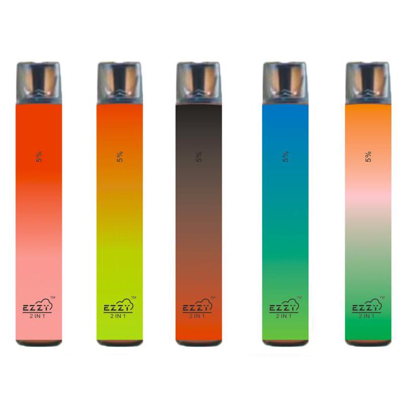 

Original Factory cigarette Ezzy 2 in 1 disposable vape pen 900mAh battery 2000puffs 8ml prefilled super quality pod device
