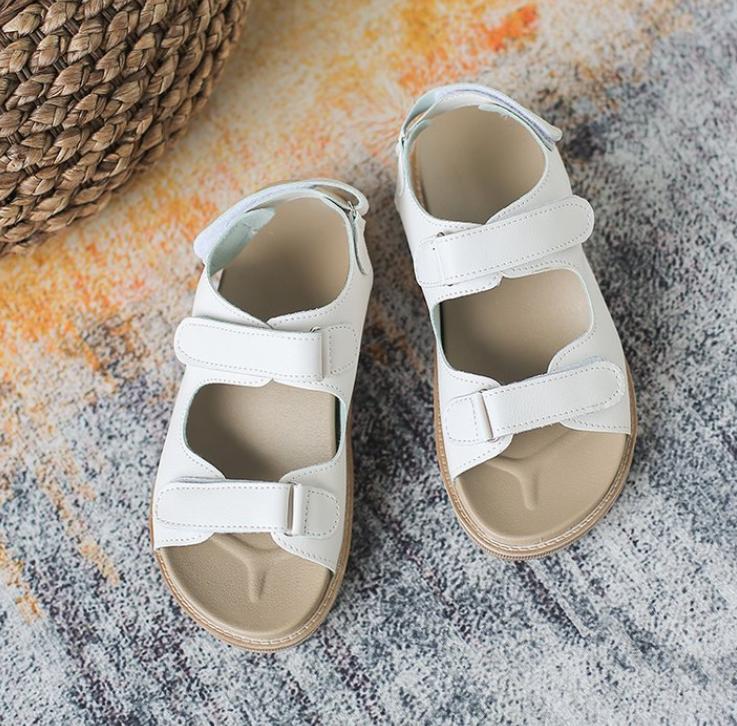 

Fashion Women Sandals Woman Sandalias Platform Flats Ladies Leather Female Footware Shoes, White